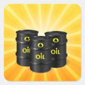 Olievaten Vierkante Sticker (Voorkant)