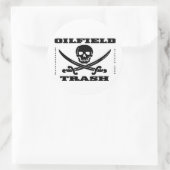 Olieveld Hard Pet Sticker, schedel en dwarsbeender Ronde Sticker (Tas)