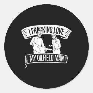 Olieveld Liefde Olie Fracker Boren Fracking Ronde Sticker