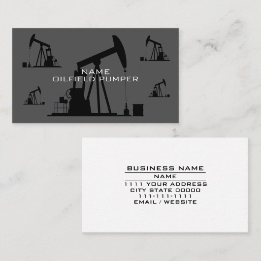 Olieveld Olie & Gas Productie Onderhoud Industrie Visitekaartje (Voorkant / Achterkant)