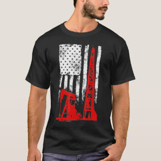Olieveld US Flag Oil Rig T-shirt
