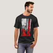 Olieveld US Flag Oil Rig T-shirt (Voorkant volledig)