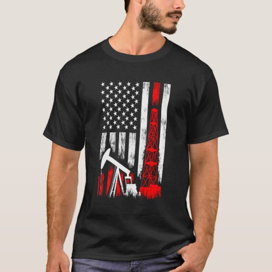 Olieveld voor olieveldboring t-shirt (Voorkant)
