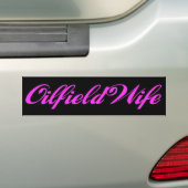Olieveld vrouw bumpersticker (Op auto)