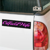 Olieveld vrouw bumpersticker (Op Truck)