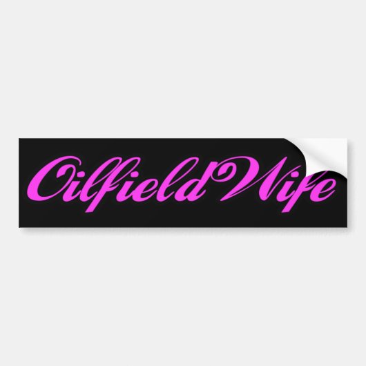 Olieveld vrouw bumpersticker (Voorkant)