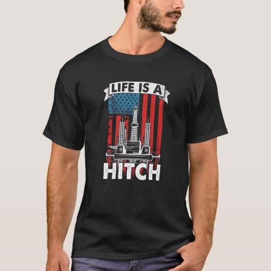 Olieveld VS Vlag Fracking Fracker Olie Boren T-shirt (Voorkant)