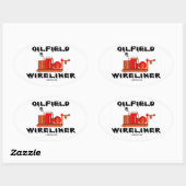 Olieveld Wireliner, Wireline, Slickline, Operator, Ovale Sticker (Vel)