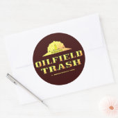 Olieveldafval, Harde Petten Sticker, Zwart Goud, O Ronde Sticker (Envelop)