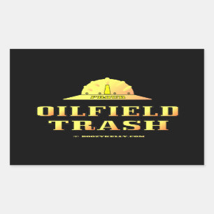 Olieveldafval, Roghnek, hard Pet, olie, rig, gas Rechthoekige Sticker