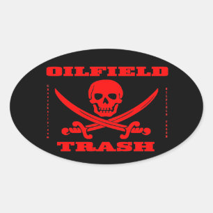 Olieveldafval, schedelbeenderen, slijmkop ovale sticker