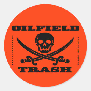 Olievelden Pet Decal, Oilman, Olie, Gas, Rig Ronde Sticker