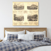 Olievelden, verblijf canvas afdruk (Insitu (Slaapkamer))