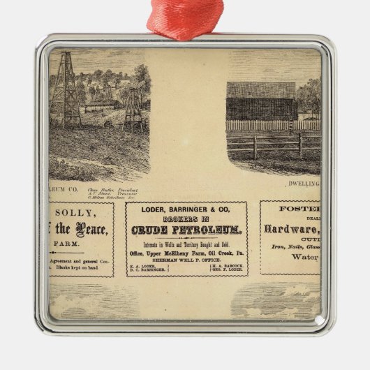 Olievelden, verblijf metalen ornament (Voorkant)