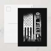 Olieveldwerker Olieveld Olie Rig RuwNeck Gas Feestdagenkaart (Voorkant / Achterkant)