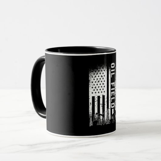 Olieveldwerker Olieveld Olie Rig RuwNeck Gas Mok (Voorkant links)