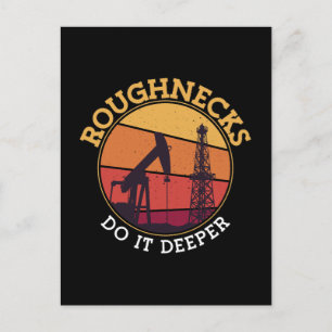 Olieveldwerker Roughnecks doen het beter olieplatf Feestdagenkaart