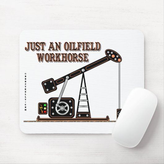 Olieveldwerkpaard, bundelpomp, oliefolf, oliesolft muismat (Met muis)