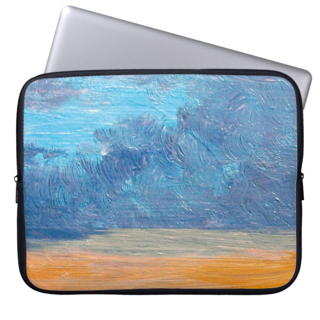Olieverf landschap. Abstract, kunst, ba Laptop Sleeve (Voorkant)