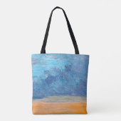 Olieverf landschap. Abstract, kunst, ba Tote Bag (Achterkant)