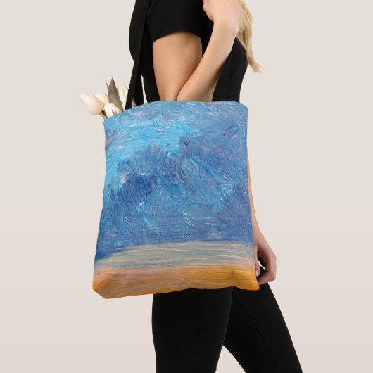 Olieverf landschap. Abstract, kunst, ba Tote Bag (Dichtbij)