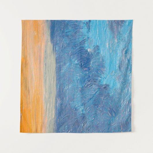 Olieverf landschap. Abstract, kunst, ba Wandkleed (Voorkant (horizontaal))