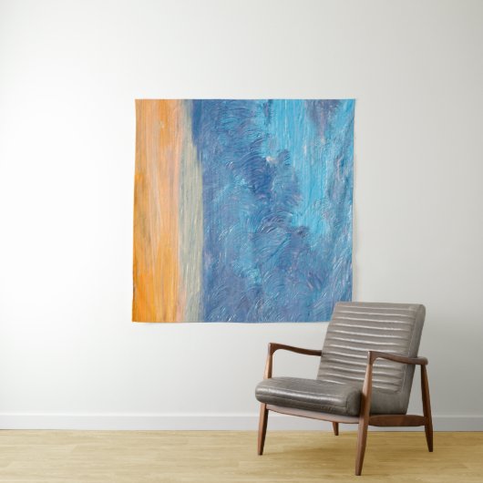 Olieverf landschap. Abstract, kunst, ba Wandkleed (In Situ (horizontaal))