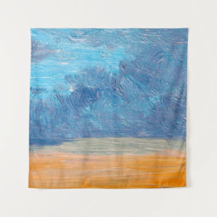 Olieverf landschap. Abstract, kunst, ba Wandkleed