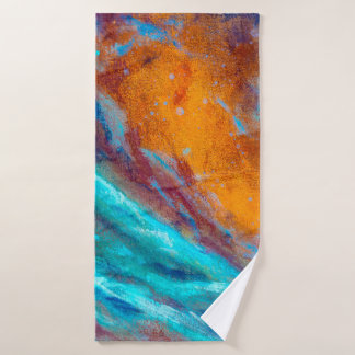 Olieverf op canvas. Abstracte kunstachtergrond. F Badhanddoek