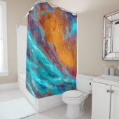 Olieverf op canvas. Abstracte kunstachtergrond. F Douchegordijn (In situ)