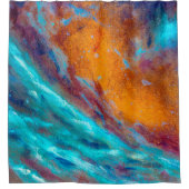 Olieverf op canvas. Abstracte kunstachtergrond. F Douchegordijn (Voorkant)