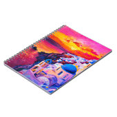 olieverf op canvas. Sunset over het eiland. M Notitieboek (Linkerzijde)