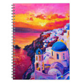 olieverf op canvas. Sunset over het eiland. M Notitieboek (Voorkant)