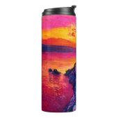 olieverf op canvas. Sunset over het eiland. M Thermosbeker (Gedraaid links)