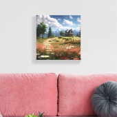Olieverf op canvas Veld van Wildflower (Insitu (Woonkamer))