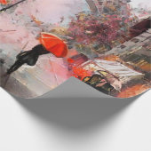 olieverf op het canvas, uitzicht van Parijs. Artw Cadeaupapier (Hoek)