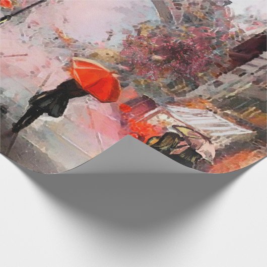 olieverf op het canvas, uitzicht van Parijs. Artw Cadeaupapier (Hoek)