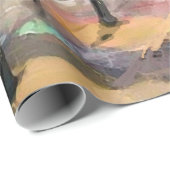 olieverf op het canvas, uitzicht van Parijs. Artw Cadeaupapier (Rol Hoek)