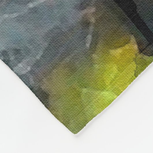 olieverf op het canvas, uitzicht van Parijs. Artw Fleece Deken (Hoek)