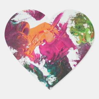 Olieverf Palet in Mulberry hart Sticker