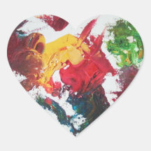 Olieverf Palet in Rode Sticker