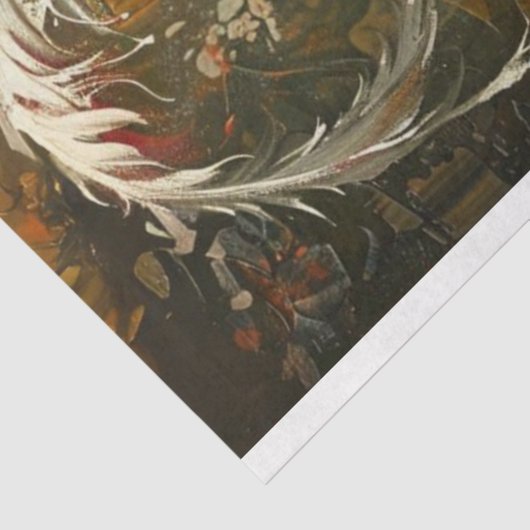  olieverf Peacock Decoupage Tissuepapier (Detail)