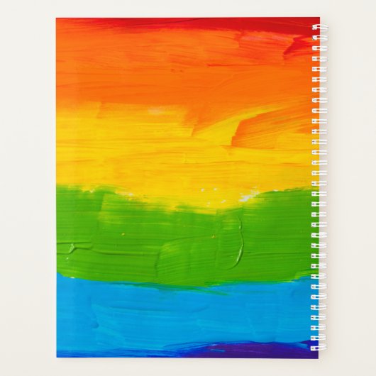 Olieverf Rainbow LGBT 2026 Planner – Gay Pride (Achterkant)