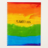 Olieverf Rainbow LGBT 2026 Planner – Gay Pride (Voorkant)