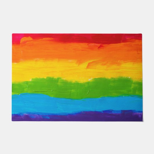 Olieverf Rainbow LGBT-deurmat – Bold Pride Deurmat (Voorkant)
