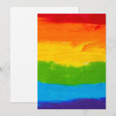 Olieverf Rainbow LGBT Uitnodiging – Bold Pride (Voorkant / Achterkant)