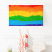 Olieverf Regenboog Kleuren LGBT Pride Banner (Insitu)