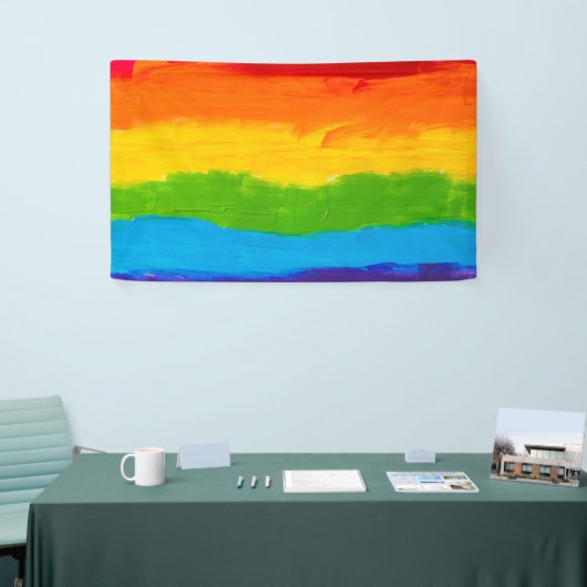 Olieverf Regenboog Kleuren LGBT Pride Banner (Beurs)