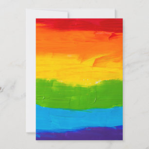 Olieverf Regenboog LGBT Uitnodiging – Moedige Trot