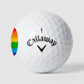 Olieverf Regenboogkleuren homoseksuele LGBT's Golfballen (Logo)